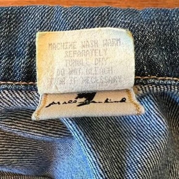 Vintage 7 For All Mankind Women's Blue Denim Jacket With Button Front & Pockets - Picture 11 of 16